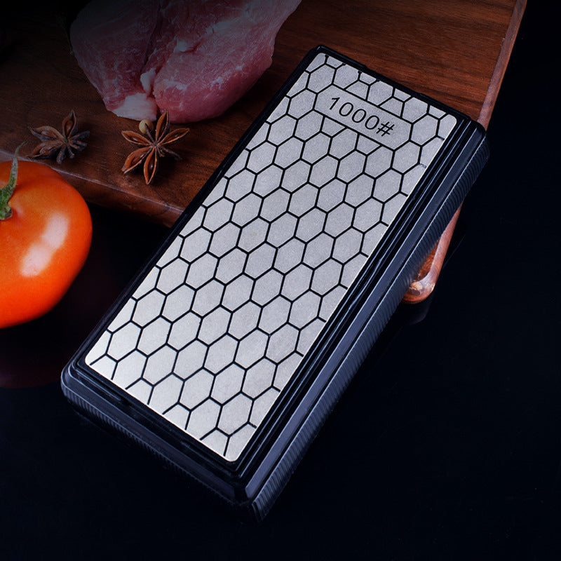 Double-Sided Diamond Honeycomb Knife Sharpener for Home Kitchen - Quick Sharpening Stone &amp; Rod