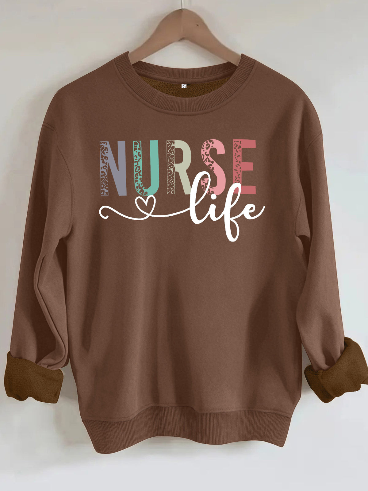 Loose velvet sweatshirt