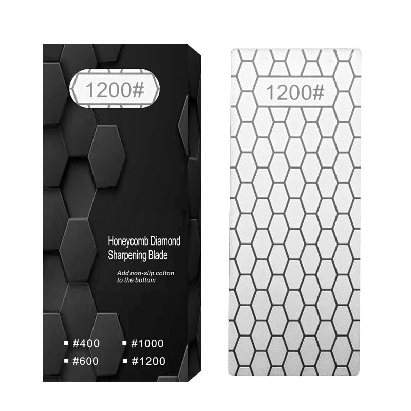 Double-Sided Diamond Honeycomb Knife Sharpener for Home Kitchen - Quick Sharpening Stone &amp; Rod