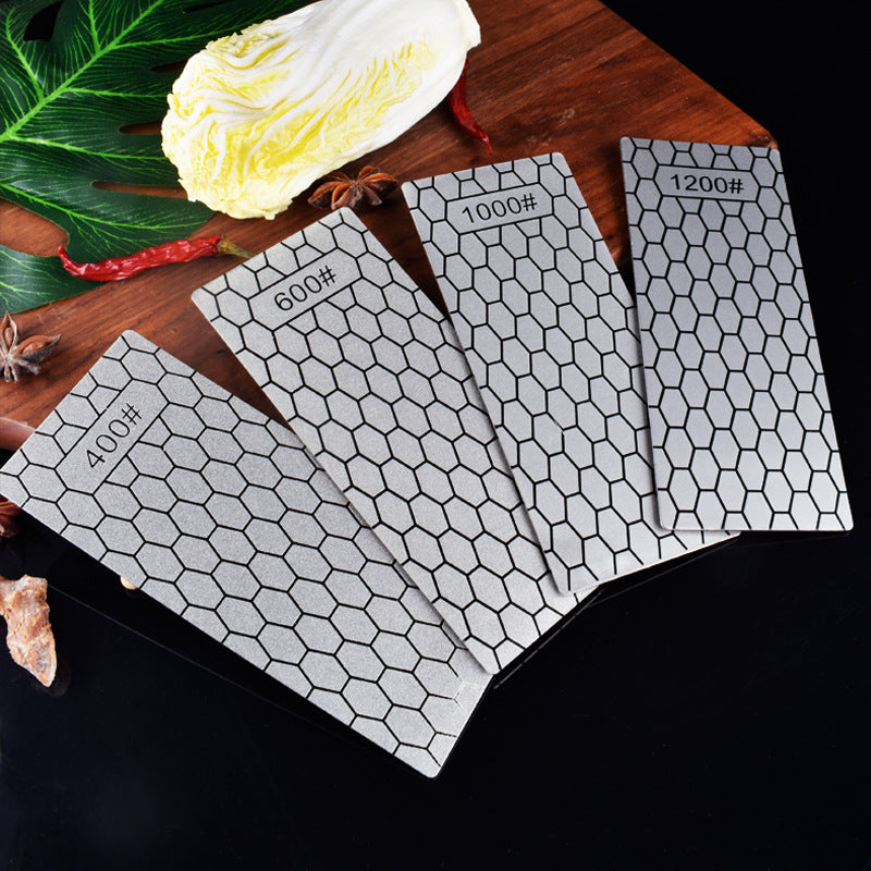 Double-Sided Diamond Honeycomb Knife Sharpener for Home Kitchen - Quick Sharpening Stone &amp; Rod