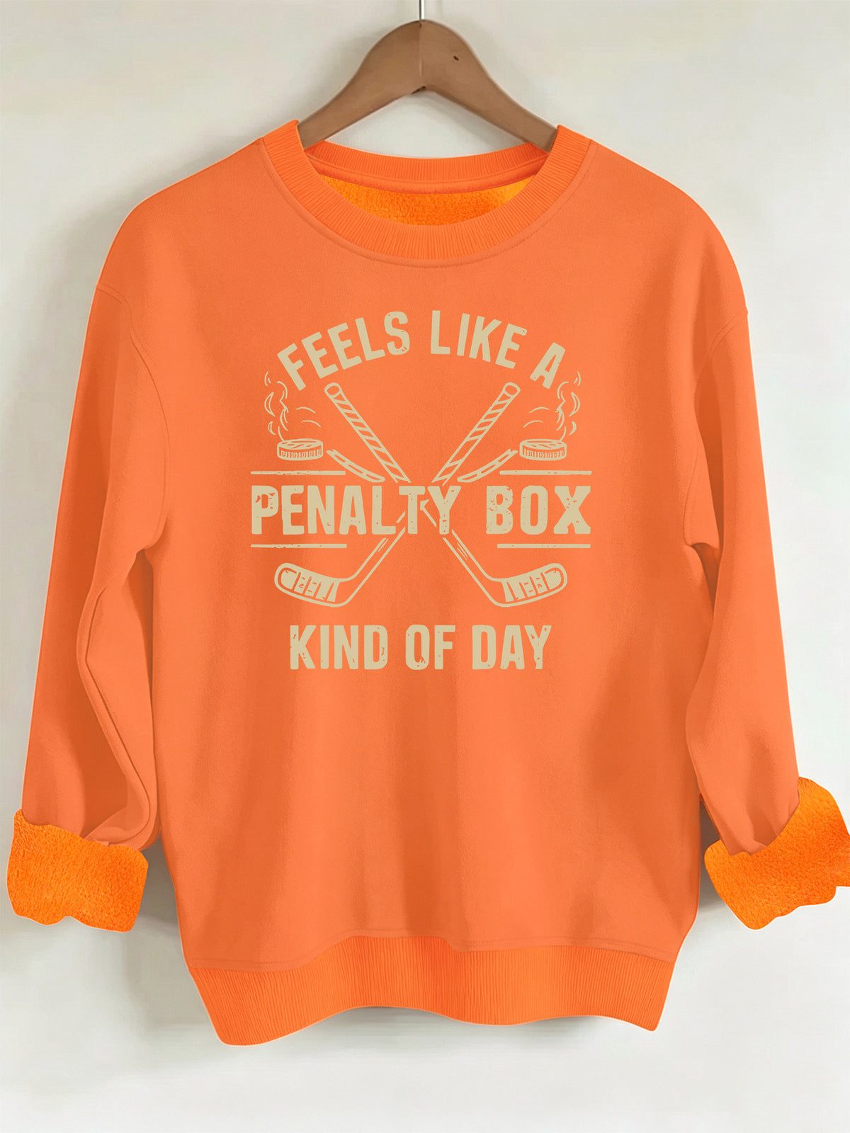 Round neck fleece hoodie