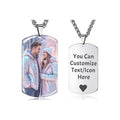 Custom-Made, Ships in 1-2 Days stainless steel military brand glossy color printed photo necklace