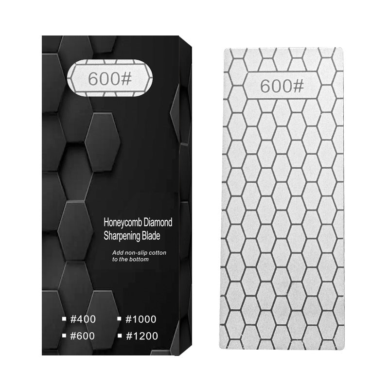 Double-Sided Diamond Honeycomb Knife Sharpener for Home Kitchen - Quick Sharpening Stone &amp; Rod