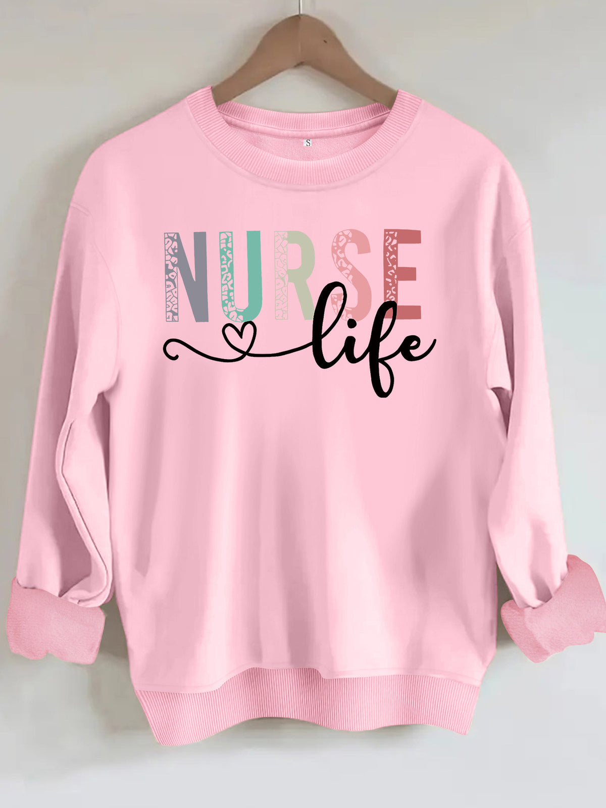 Loose velvet sweatshirt