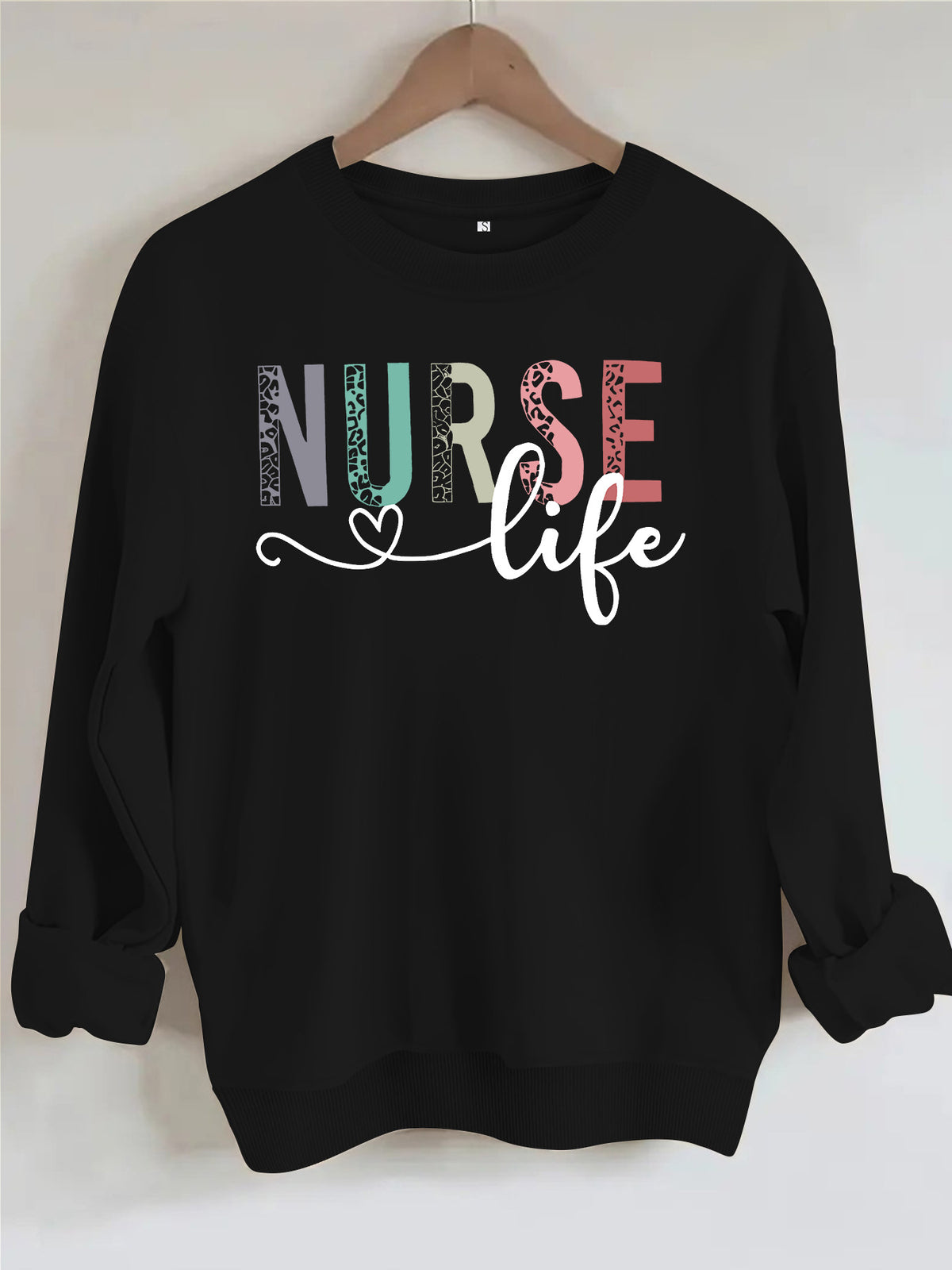 Loose velvet sweatshirt