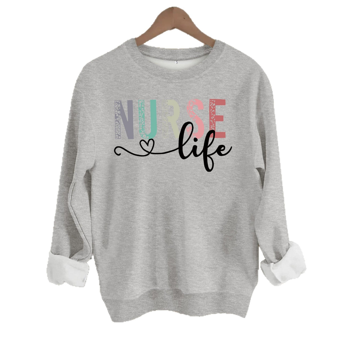 Loose velvet sweatshirt