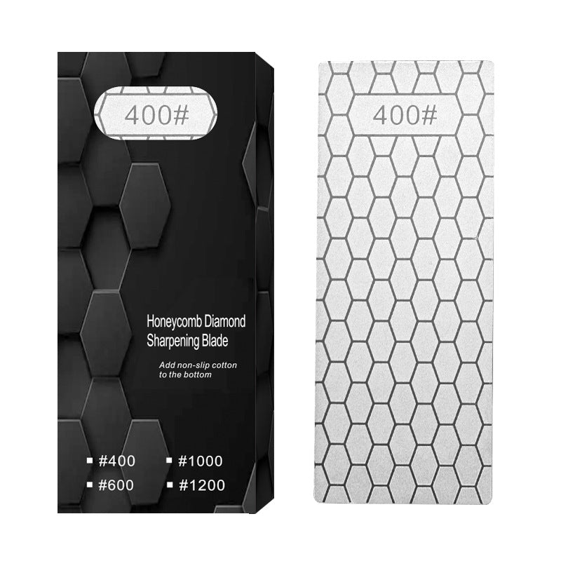 Double-Sided Diamond Honeycomb Knife Sharpener for Home Kitchen - Quick Sharpening Stone &amp; Rod