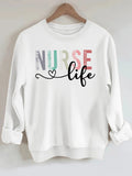 Loose velvet sweatshirt