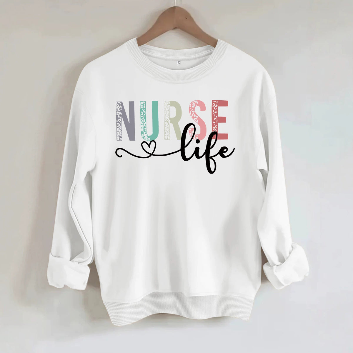 Loose velvet sweatshirt