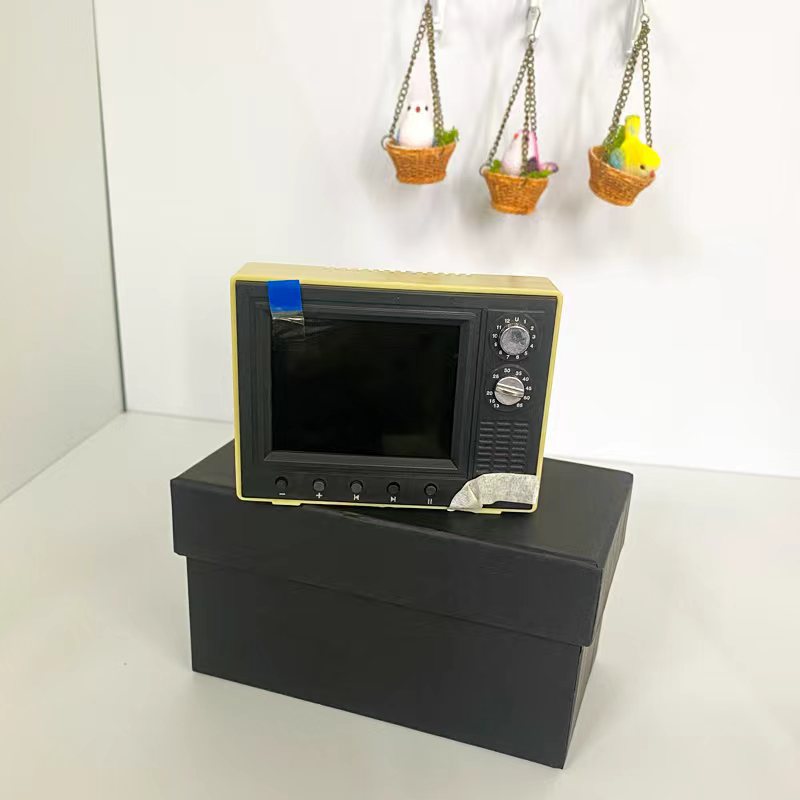 1:12 Scale Mini Playable TV Dollhouse Accessory for OB11 Dolls - Miniature Gachapon Decoration