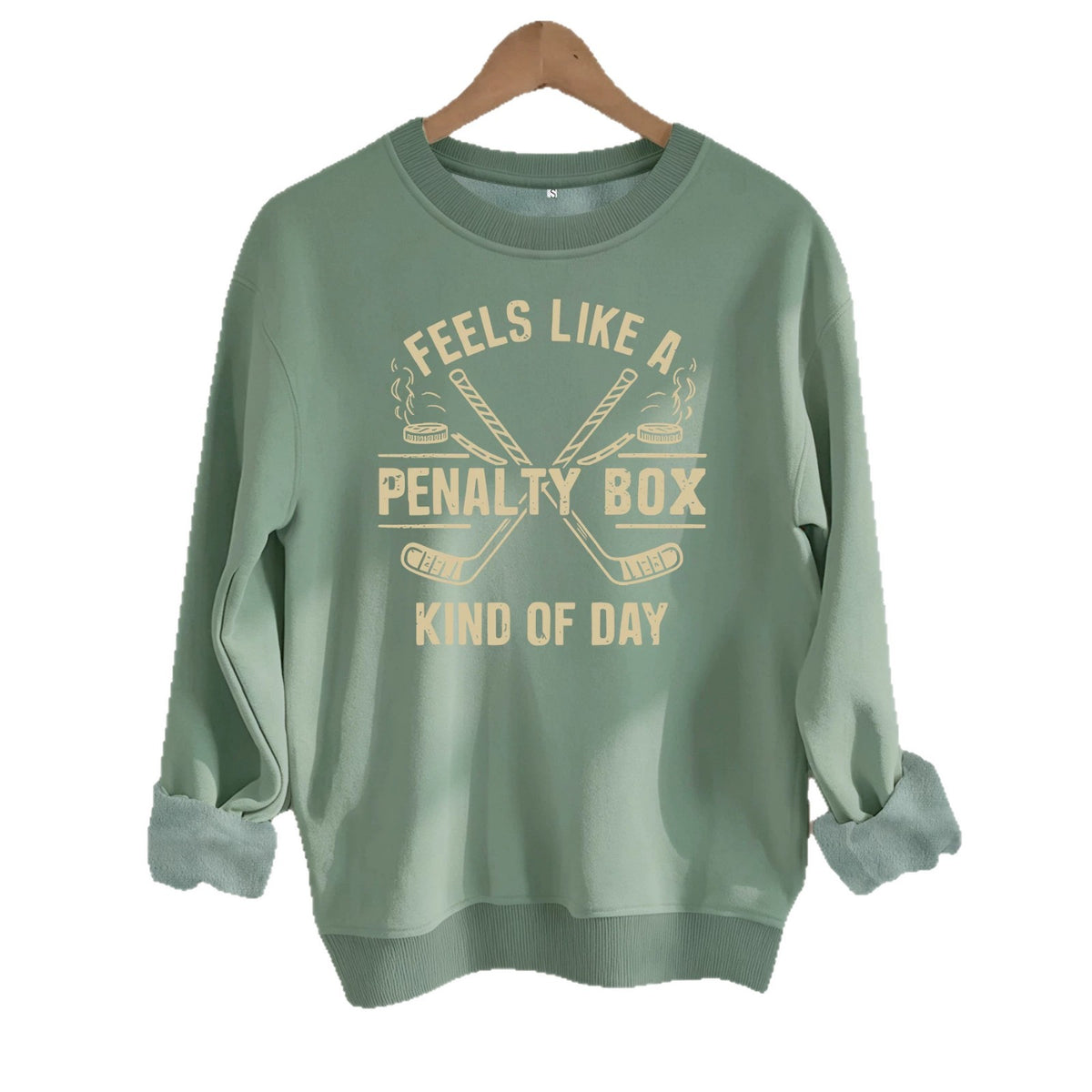 Round neck fleece hoodie