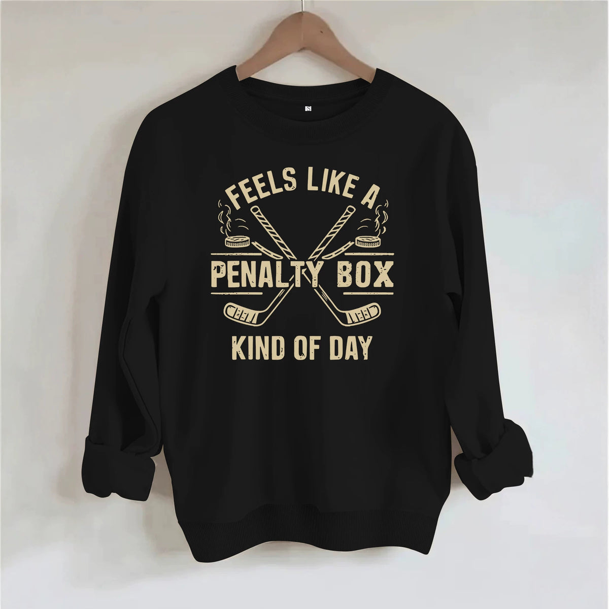 Round neck fleece hoodie