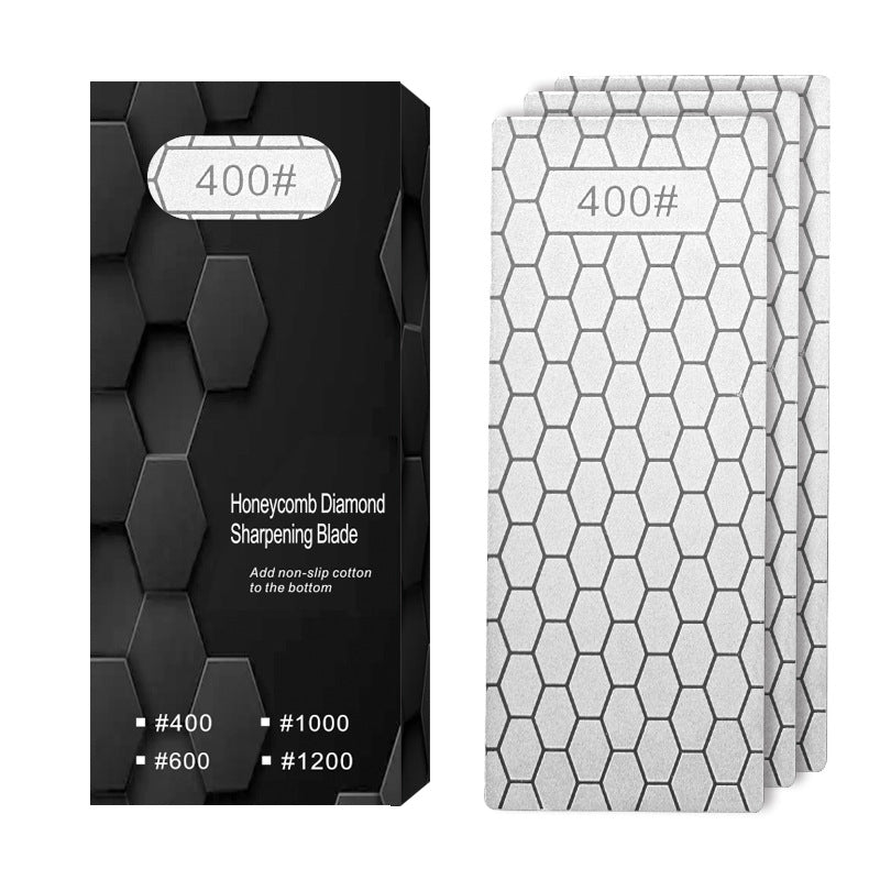 Double-Sided Diamond Honeycomb Knife Sharpener for Home Kitchen - Quick Sharpening Stone &amp; Rod