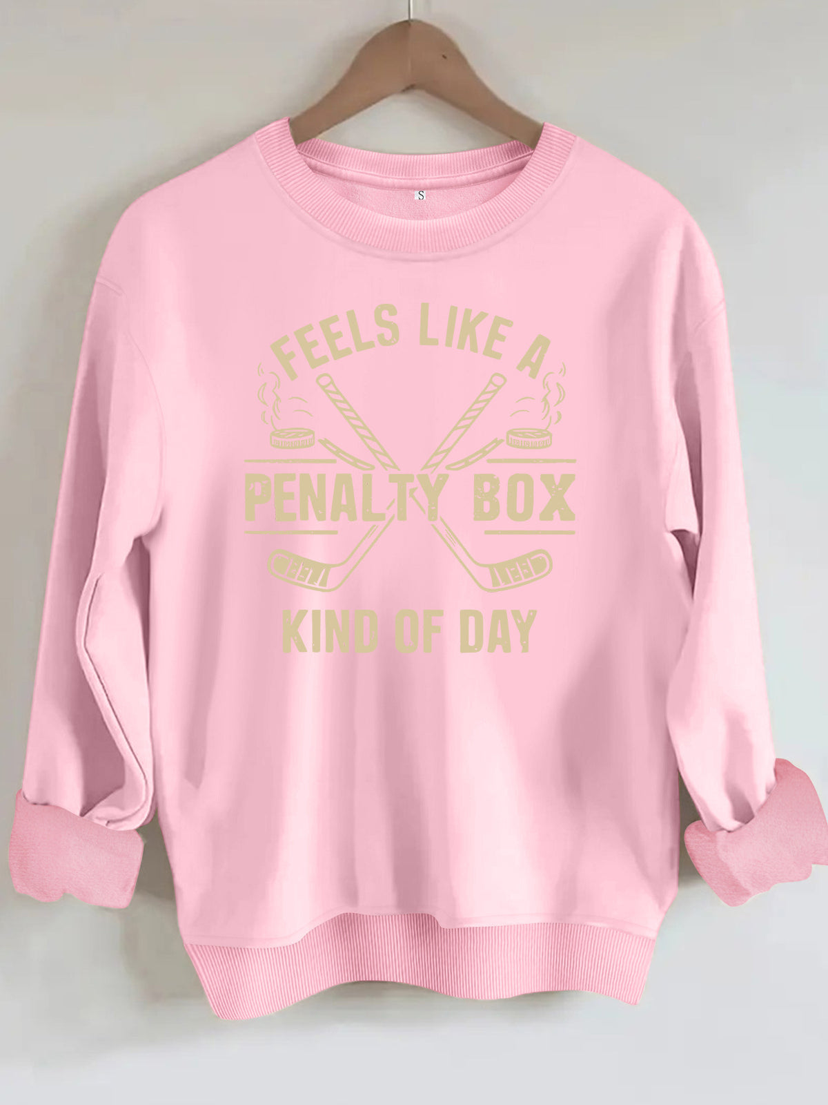 Round neck fleece hoodie