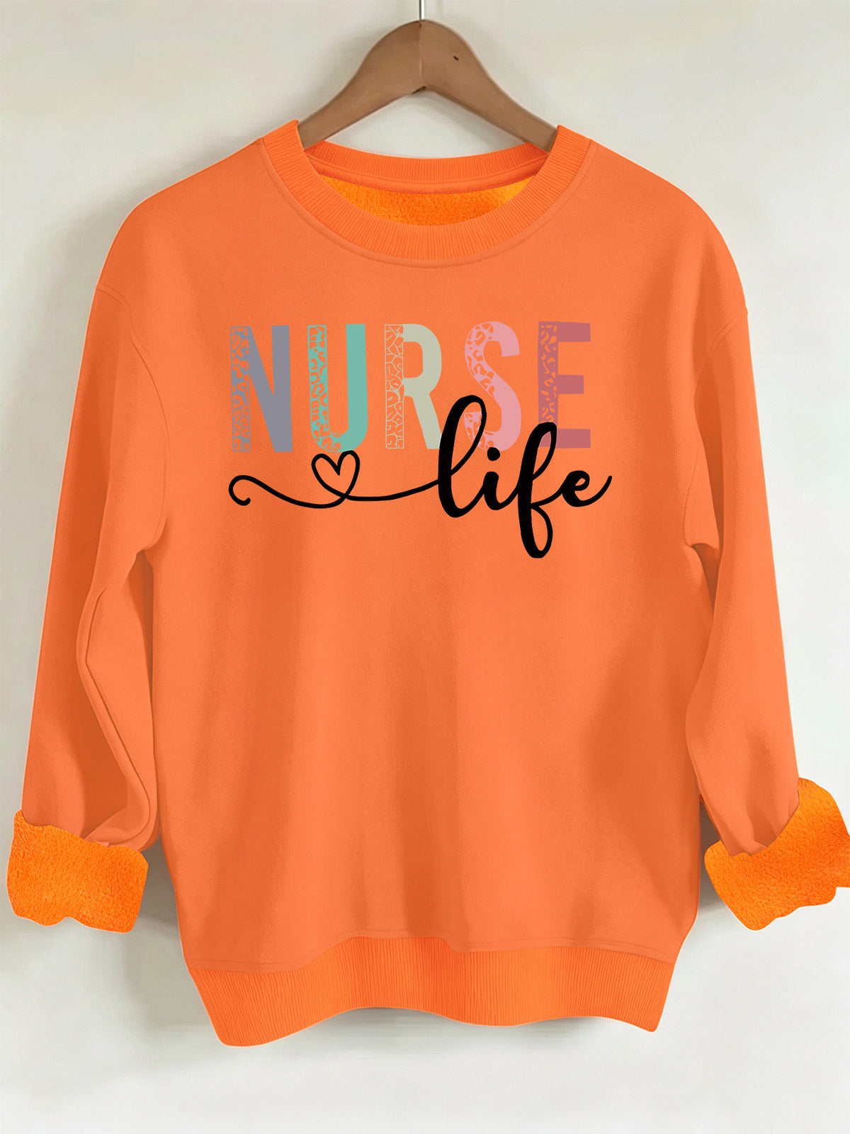 Loose velvet sweatshirt