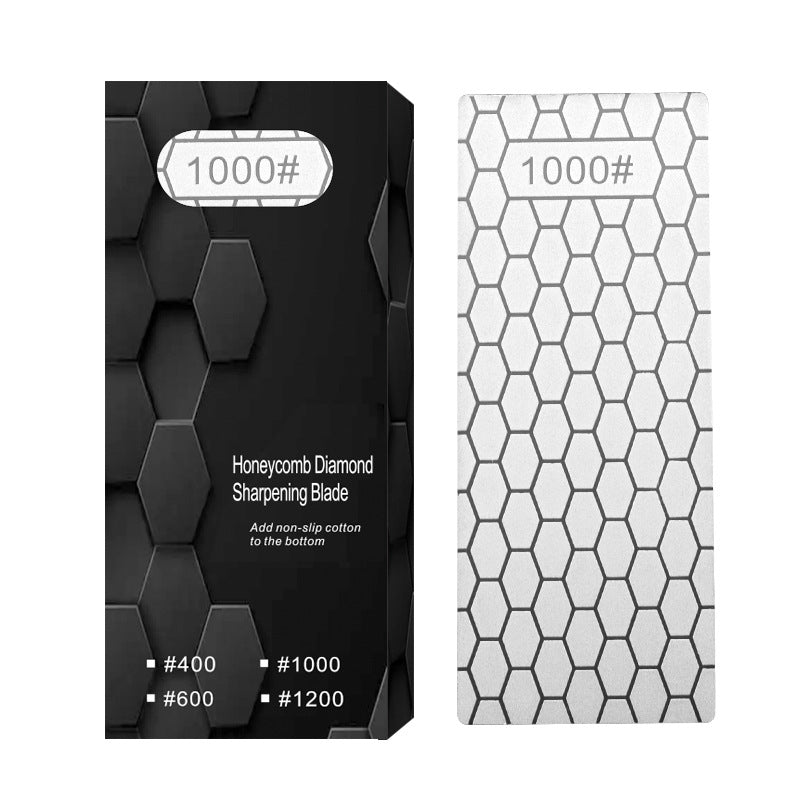 Double-Sided Diamond Honeycomb Knife Sharpener for Home Kitchen - Quick Sharpening Stone &amp; Rod