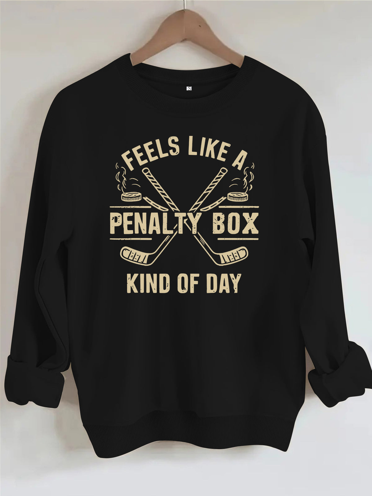 Round neck fleece hoodie